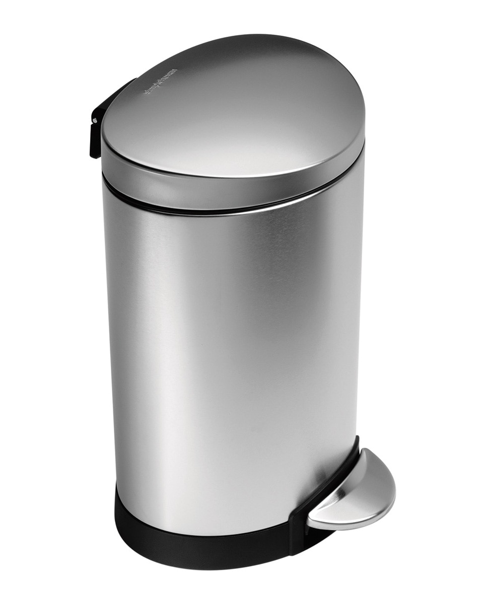 Imagen 0 de Papelera de baño con pedal semicircular 6L Simplehuman