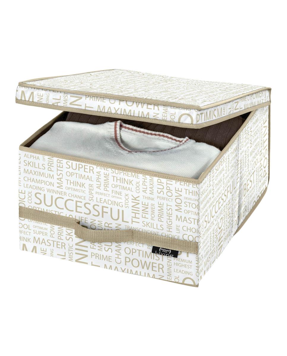 Caixa organizadora Domopak Living Urban Gold Branco-2