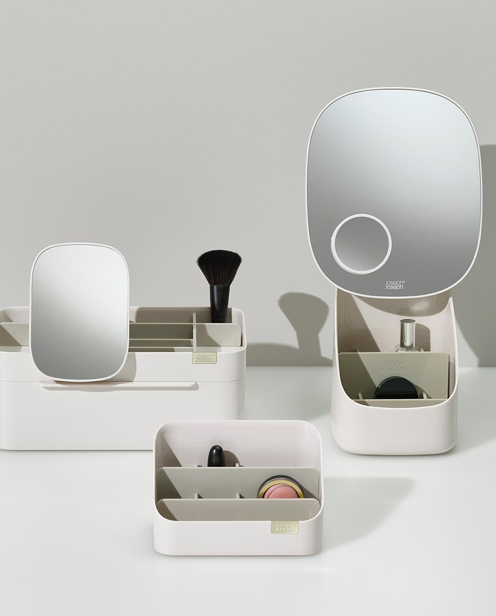 Organizador de cosméticos escalonado Branco-16