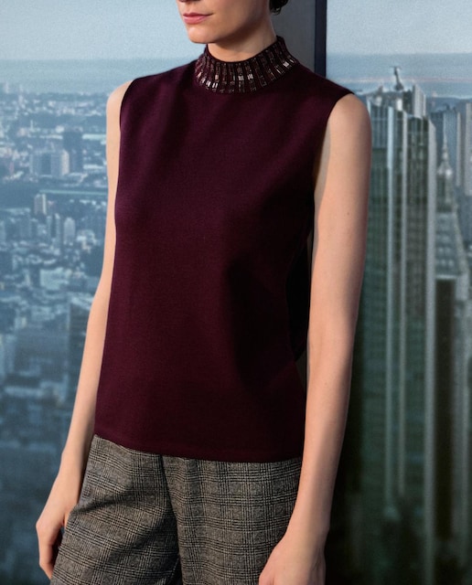 Imagen 0 de Jersey de mujer cuello perkins bolitas