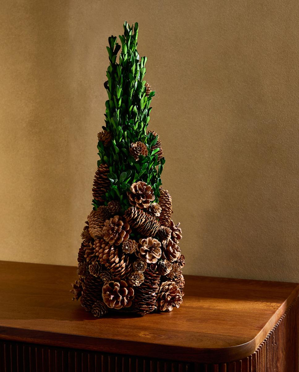 Imagen 0 de Árbol de mesa preservado Piñas Navidad