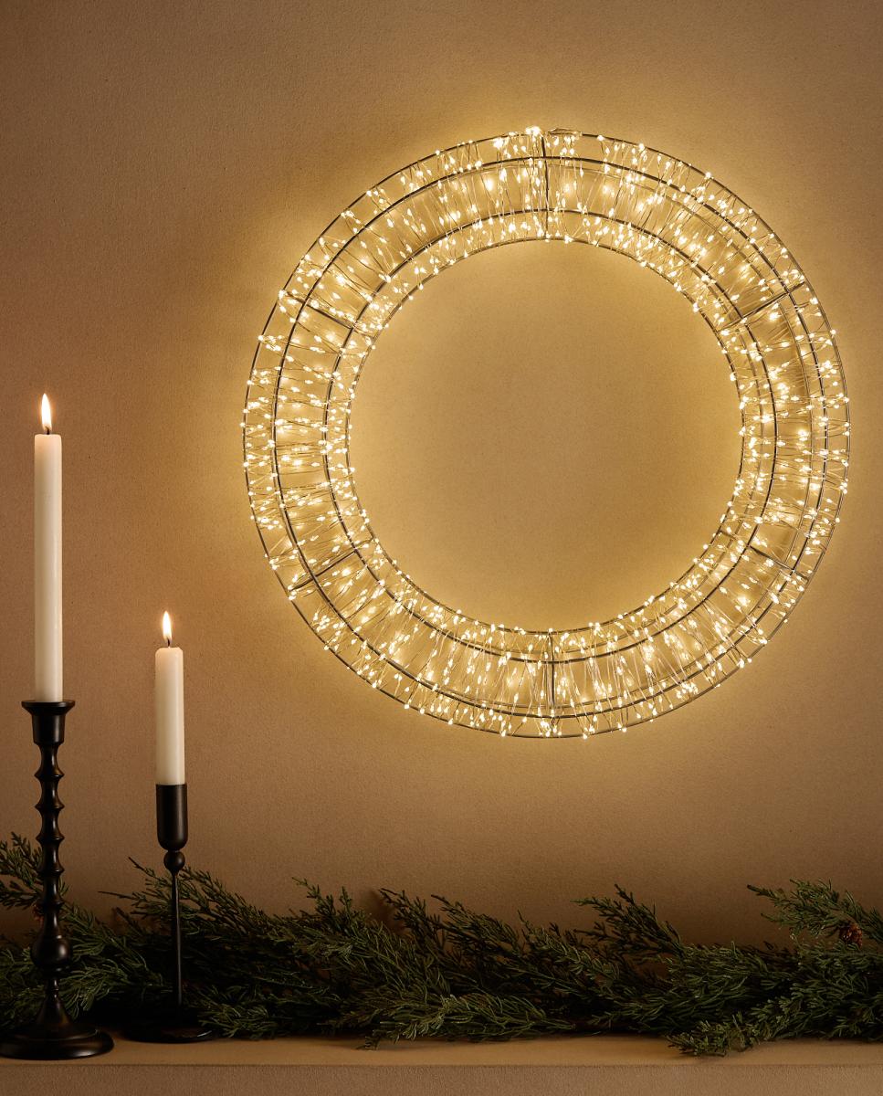 Imagen 0 de Corona decorativa para exterior con 1200 luces LED Navidad