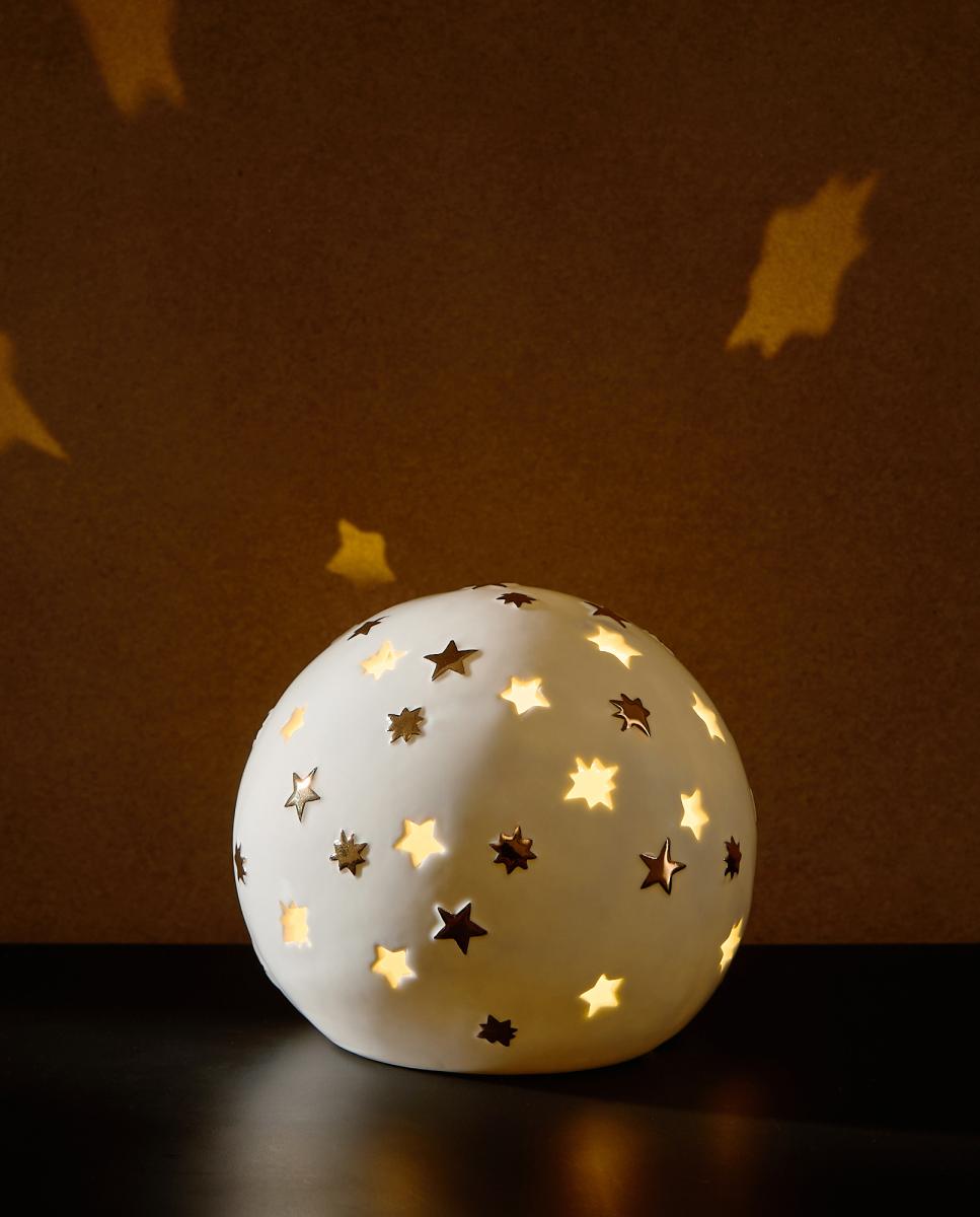 Imagen 0 de Bola de cerámica con luz LED Navidad