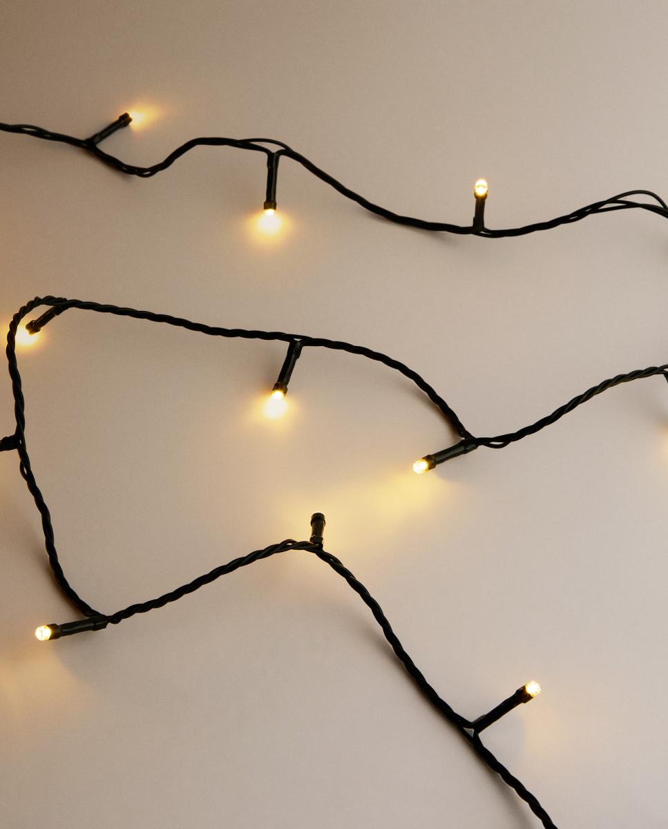 Imagen 0 de Guirnalda decorativa solar con 224 luces blanco LED para exterior Navidad