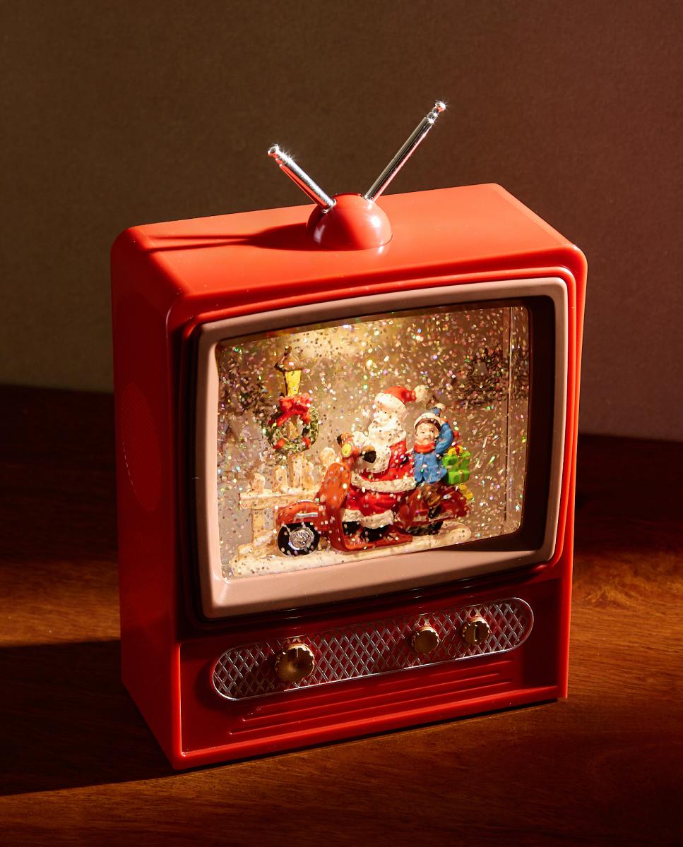 Imagen 0 de Bola de nieve Televisión Papá Noel y elfo con luz LED Navidad El Corte Inglés