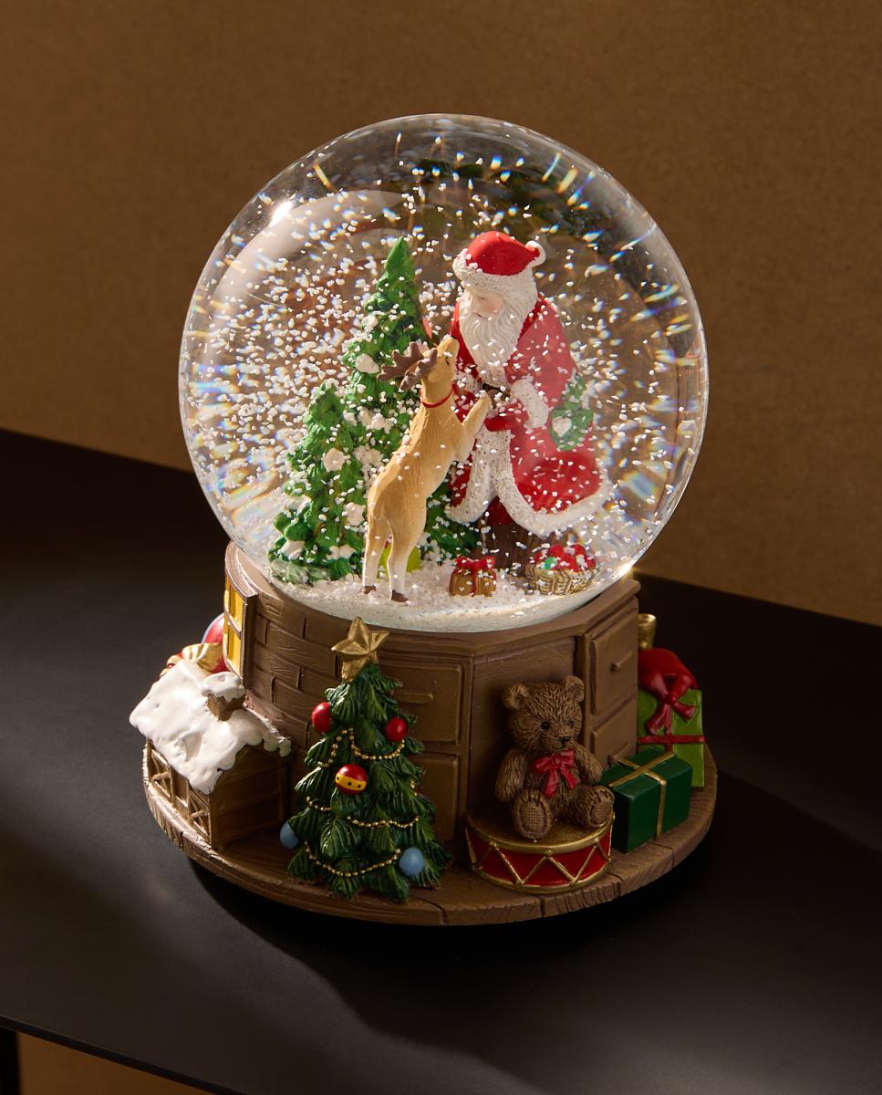 Imagen 0 de Bola de nieve con música Papá Noel con reno Navidad El Corte Inglés