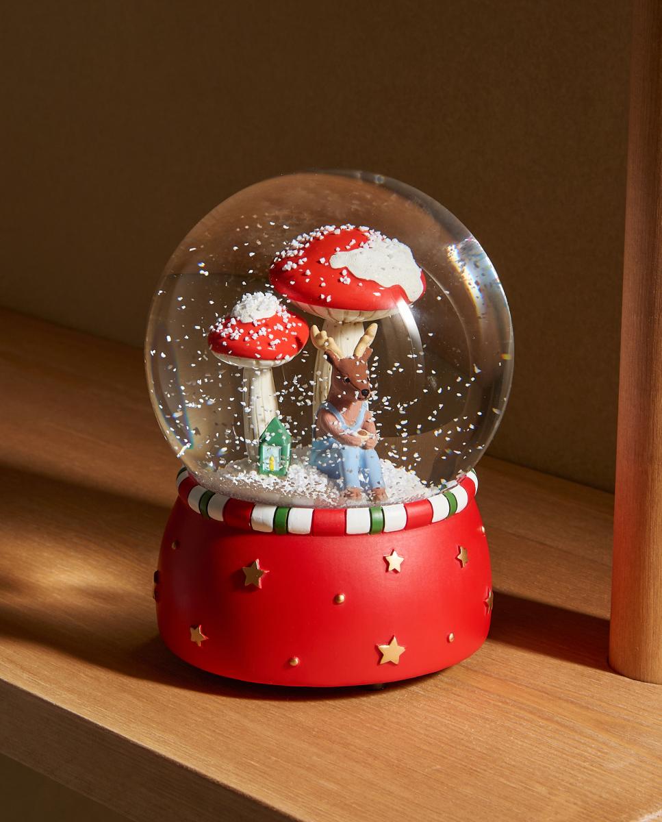 Imagen 0 de Bola de nieve con música Reno Setas Navidad
