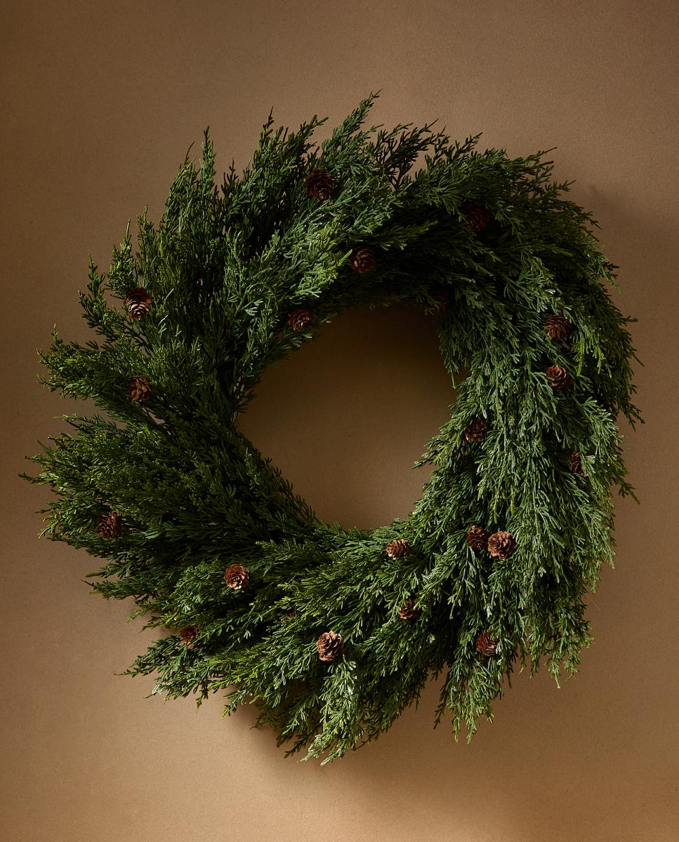 Imagen 0 de Corona Ciprés Piñas Navidad