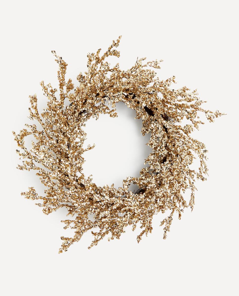 Imagen 0 de Corona decorativa de hojas doradas Navidad El Corte Inglés