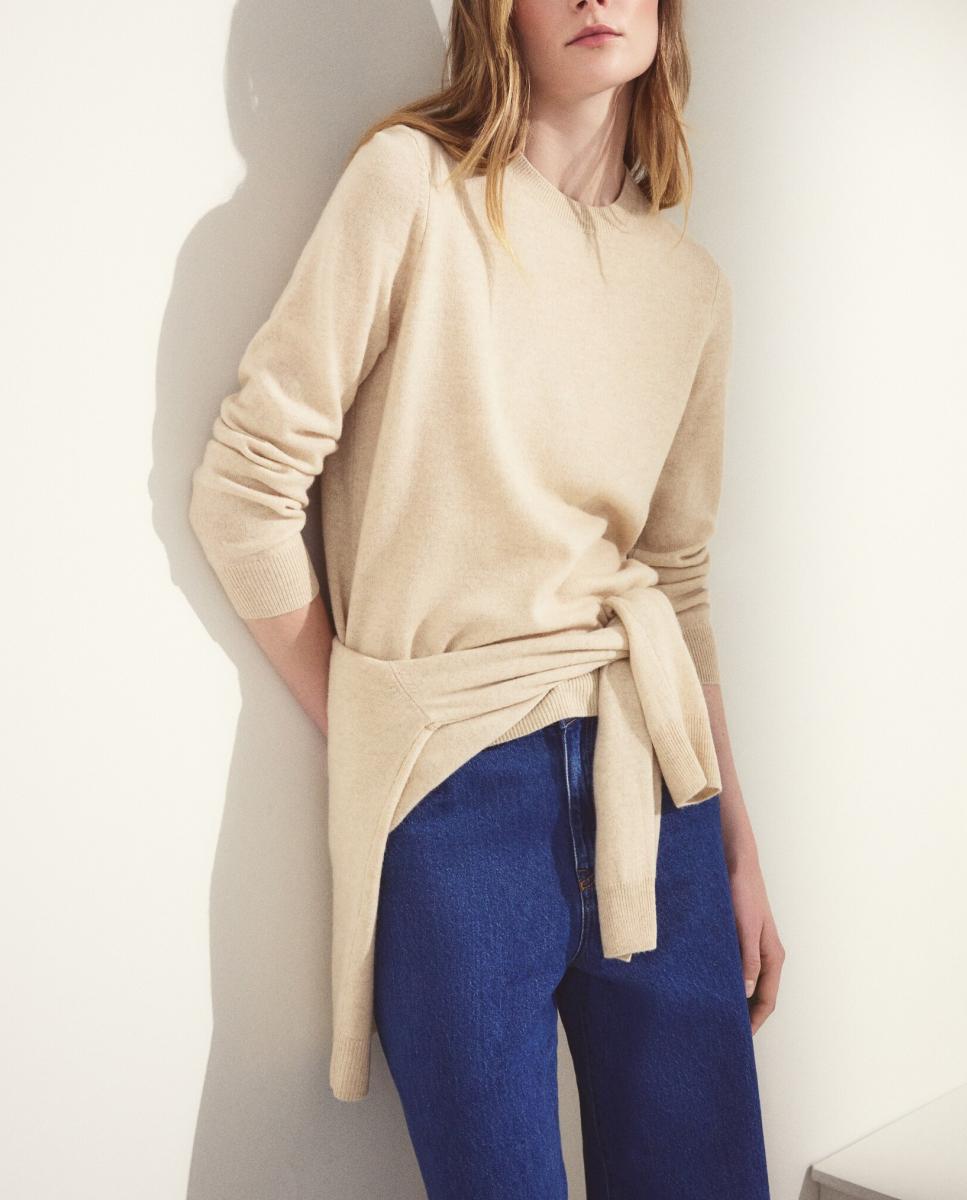 Imagen 0 de Jersey con cuello caja de mujer 100% cashmere