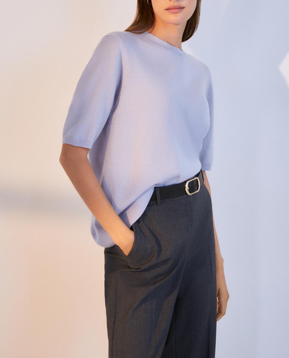 Imagen 0 de Jersey con cuello caja de mujer 100% cashmere