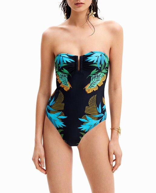 Imagen 0 de Bañador nudo tropical de mujer