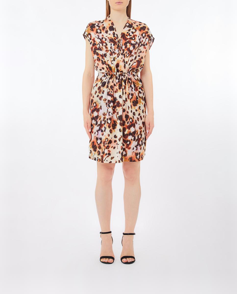 Imagen 0 de Vestido corto estampado animalier