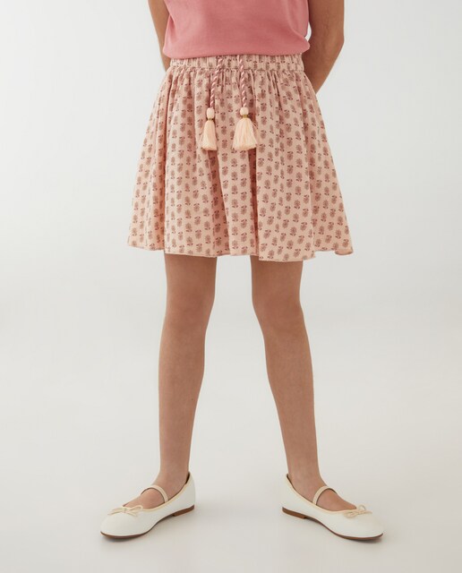 Imagen 0 de Falda con vuelo de niña y estampado