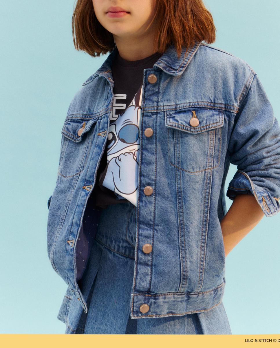Imagen 0 de Cazadora denim básica acolchada de niña