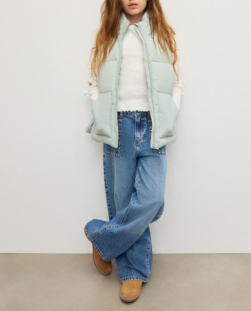 Imagen 0 de Chaleco oversize acolchado liso de niña