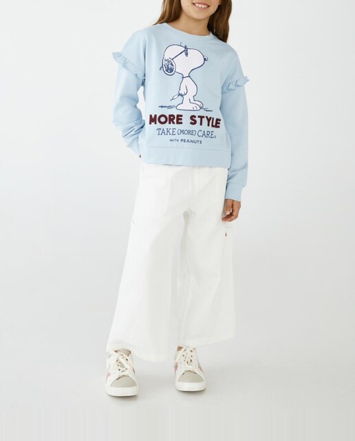 Imagen 0 de Sudadera de niña de manga larga de Snoopy