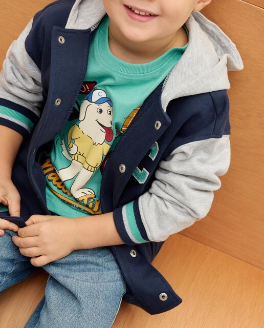 Imagen 0 de Sudadera bomber capucha de niño