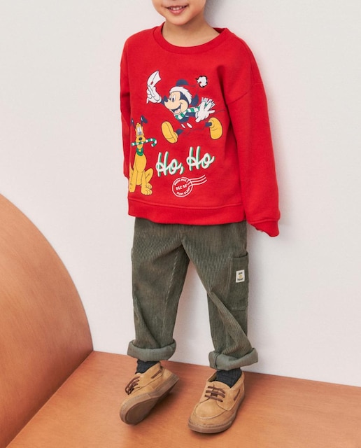 Imagen 0 de Sudadera cuello caja y estampado fantasía licencia MICKEY cerrada de niño