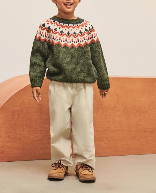 Imagen 0 de Jersey cuello caja fantasía grecas de niño