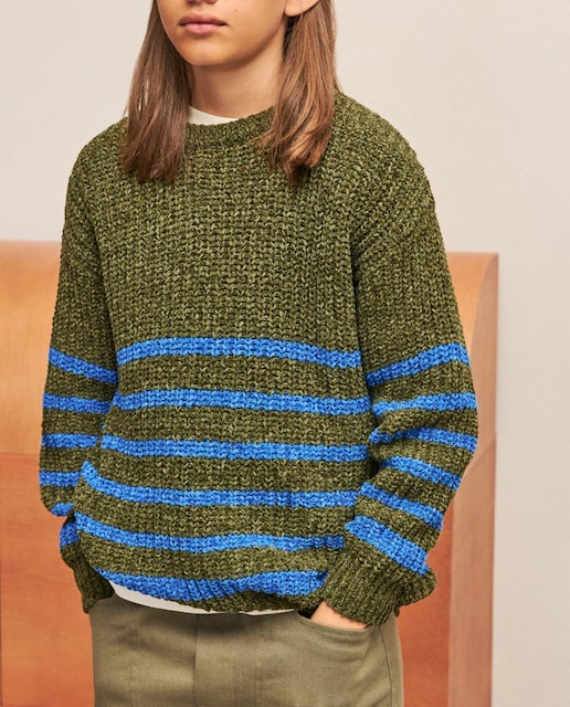 Imagen 0 de Jersey liso chenilla cuello caja de niño