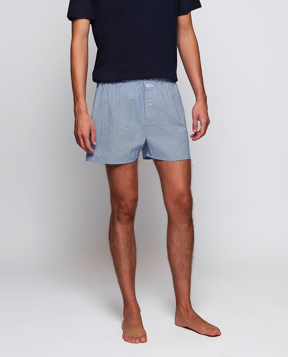 Imagen 0 de Bóxer de hombre de hombre estampado de algodón