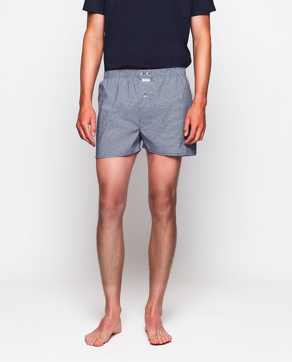 Imagen 0 de Bóxer de hombre de hombre estampado de algodón