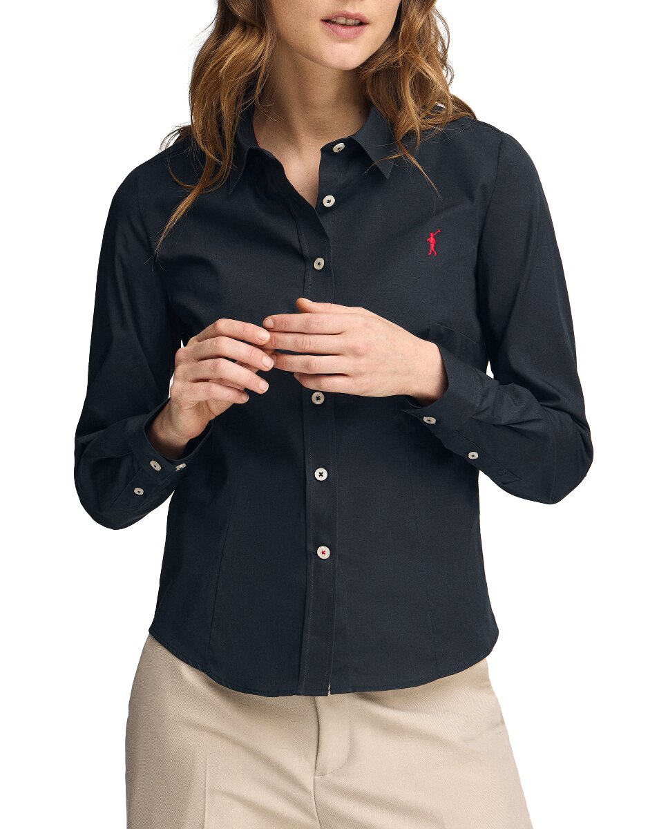 Imagen 0 de Camisa de mujer de corte slim con logo Rigby Go