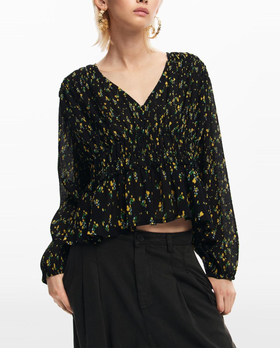 Imagen 0 de Blusa estampado flores de mujer