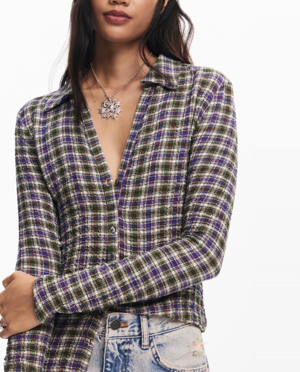 Imagen 0 de Camisa de cuadros de mujer