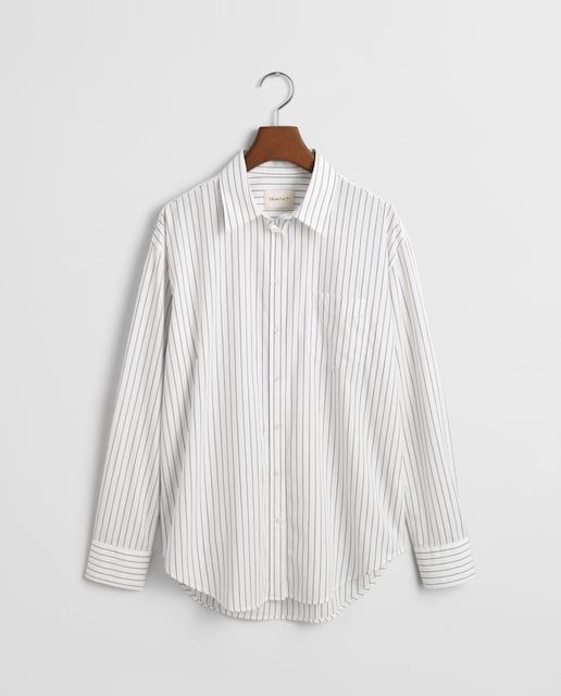 Imagen 0 de Camisa de mujer de rayas de corte holgado