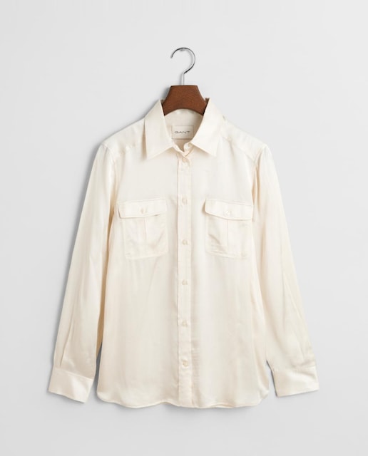 Imagen 0 de Camisa de mujer de viscosa con bolsillos