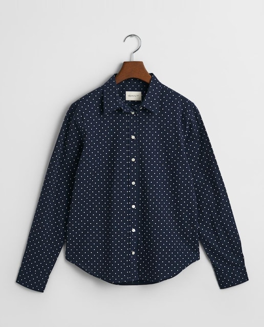 Imagen 0 de Camisa de mujer estampado lunares de corte regular