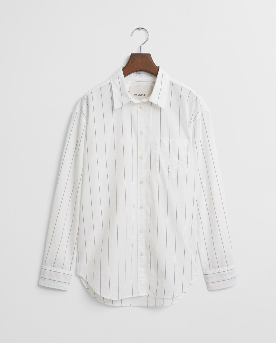 Imagen 0 de Camisa Oxford de mujer con corte estilizado de rayas