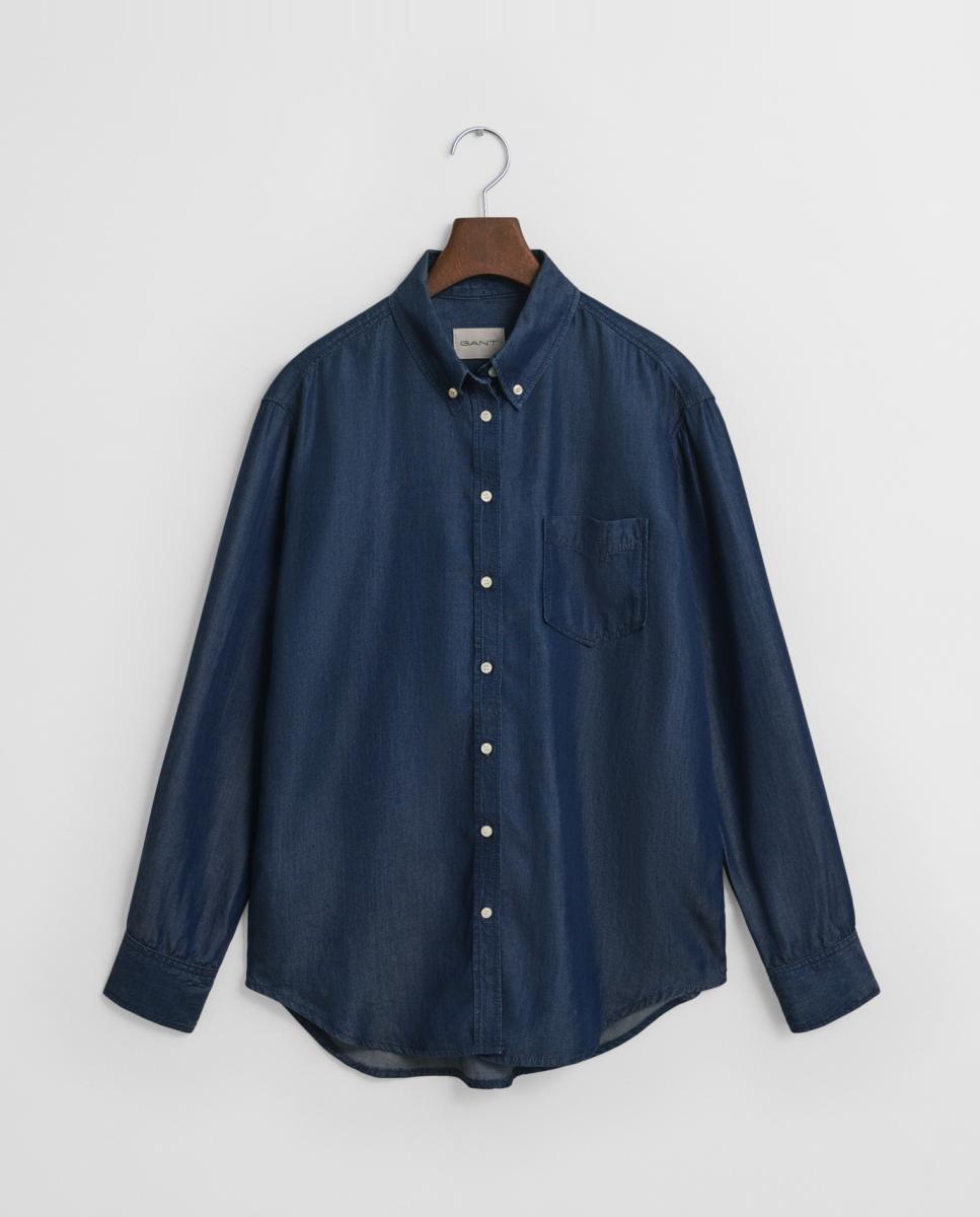Imagen 0 de Camisa de mujer con bolsillo y ajuste relajado