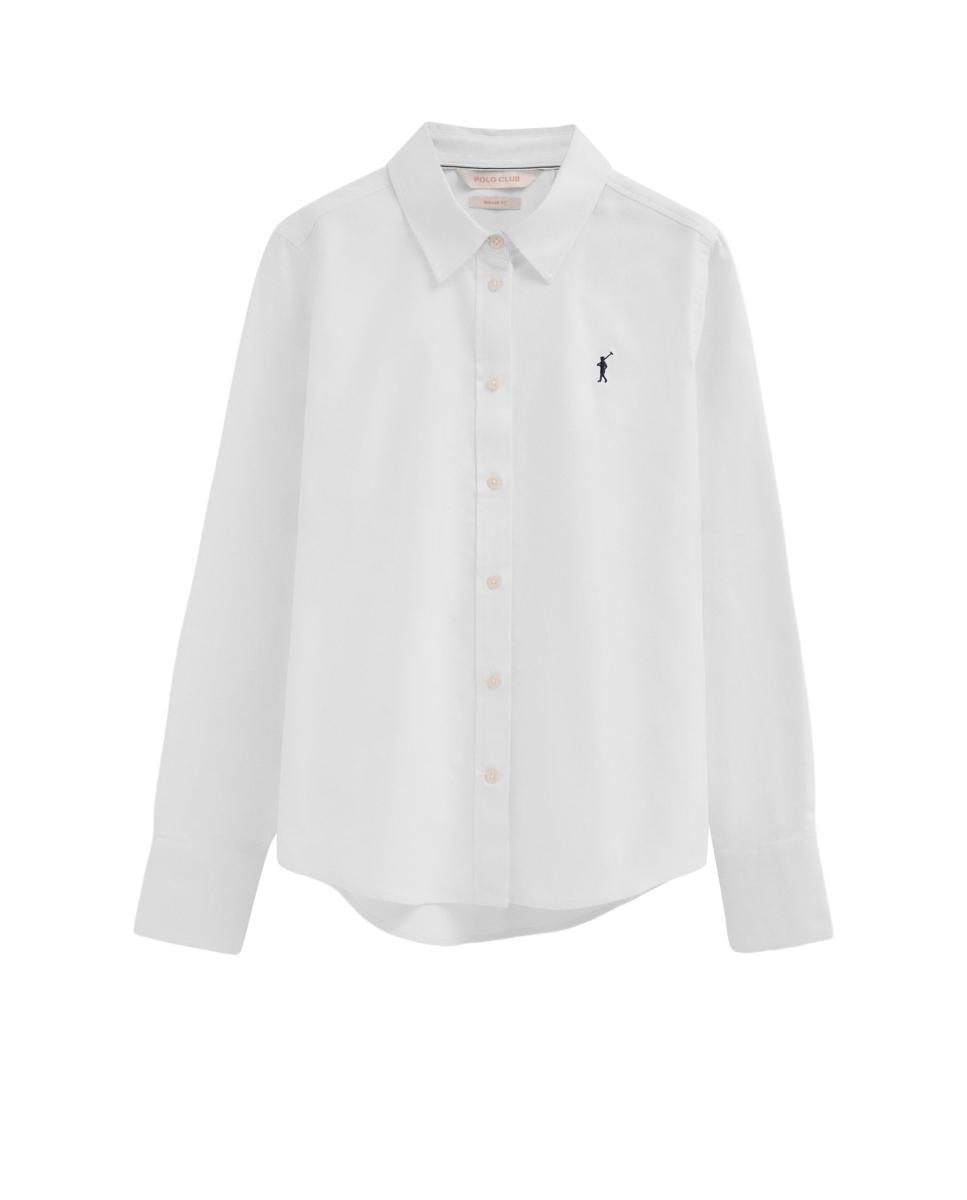 Imagen 0 de Camisa de mujer de corte recto y cuello francés
