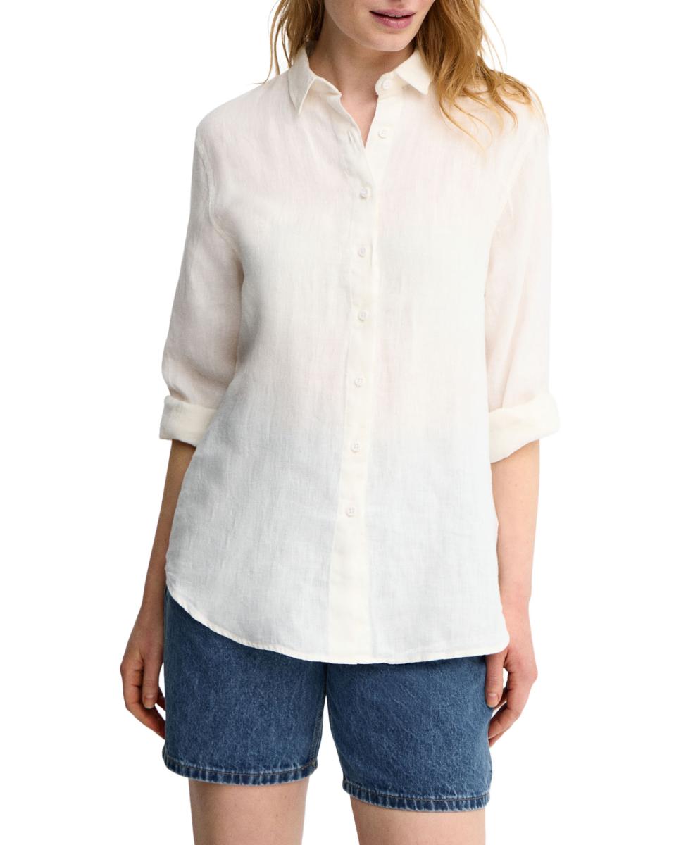 Imagen 0 de Camisa de mujer de corte relajado y diseño sencillo