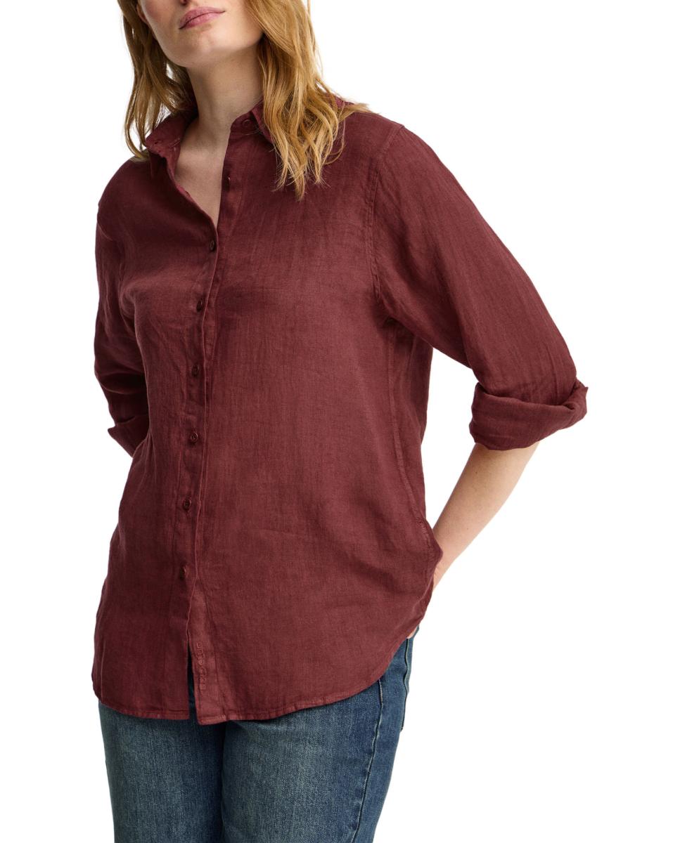 Imagen 0 de Camisa de mujer de corte relajado y diseño sencillo