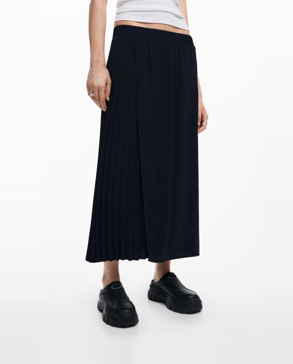 Imagen 0 de Falda midi pliegues de mujer