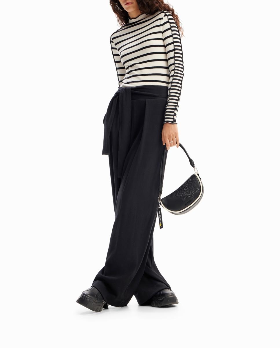 Imagen 0 de Pantalón Wide leg punto de mujer