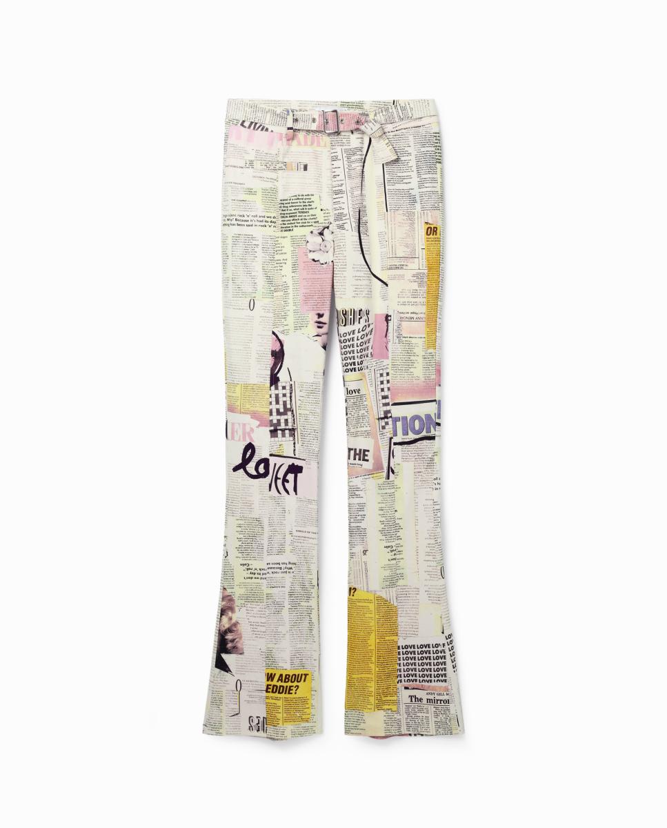Imagen 0 de Pantalón Flare periódico