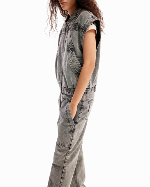 Imagen 0 de Chaqueta vaquera mangas desmontables de mujer