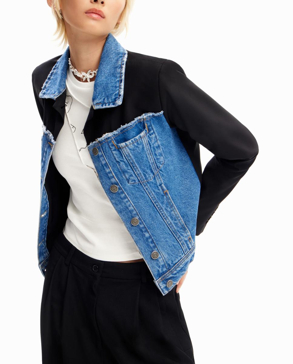 Imagen 0 de Chaqueta híbrida trucker de mujer