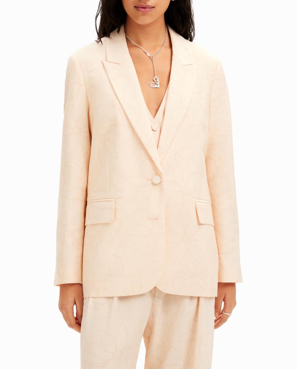 Imagen 0 de Blazer recta flores de mujer