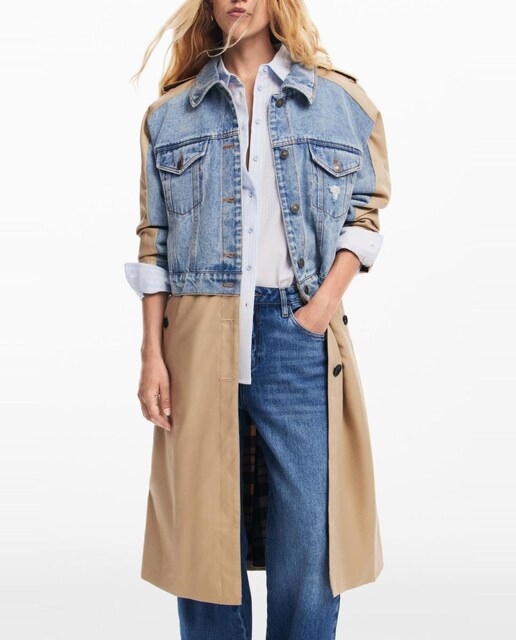 Imagen 0 de Gabardina híbrida denim de mujer