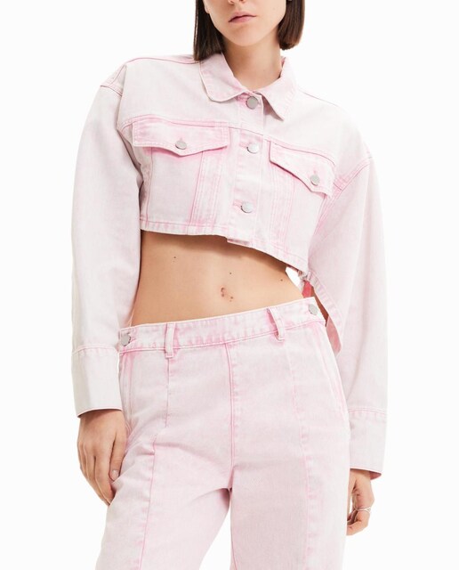 Imagen 0 de Cazadora vaquera cropped Maitrepierre de mujer
