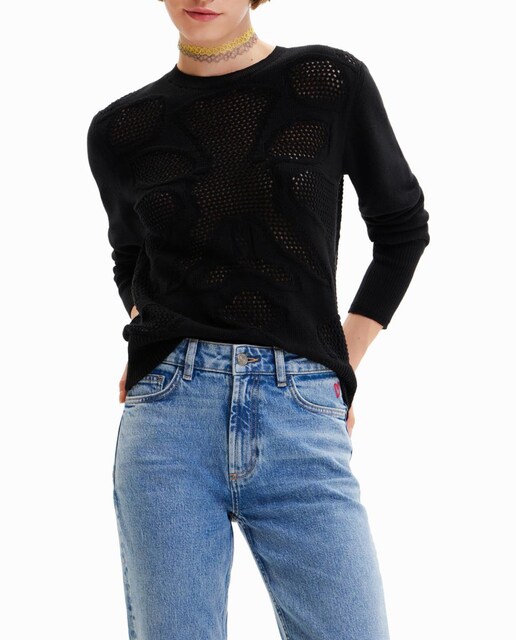 Imagen 0 de Jersey calados flor de mujer