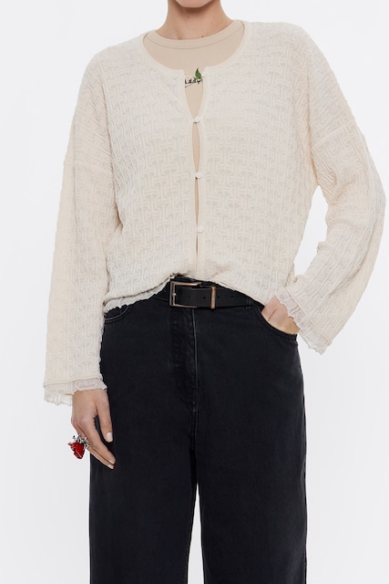 Imagen 0 de Cárdigan recto punto de mujer