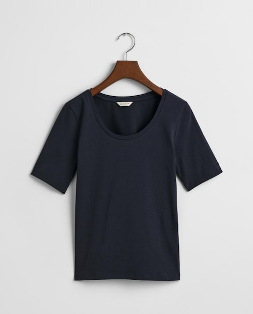 Imagen 0 de Camiseta de mujer lisa con cuello redondo