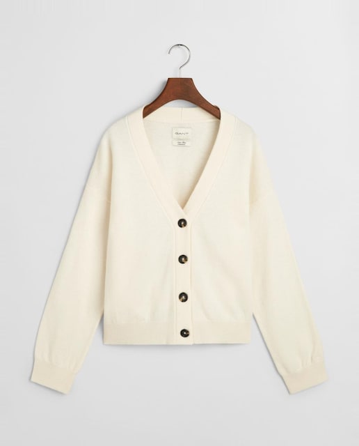 Imagen 0 de Cárdigan de mujer con detalles acanalados en los puños y en el bajo